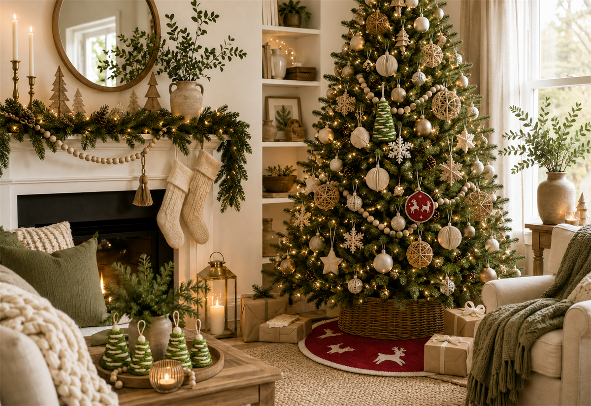 Neutral Christmas Tree Décor