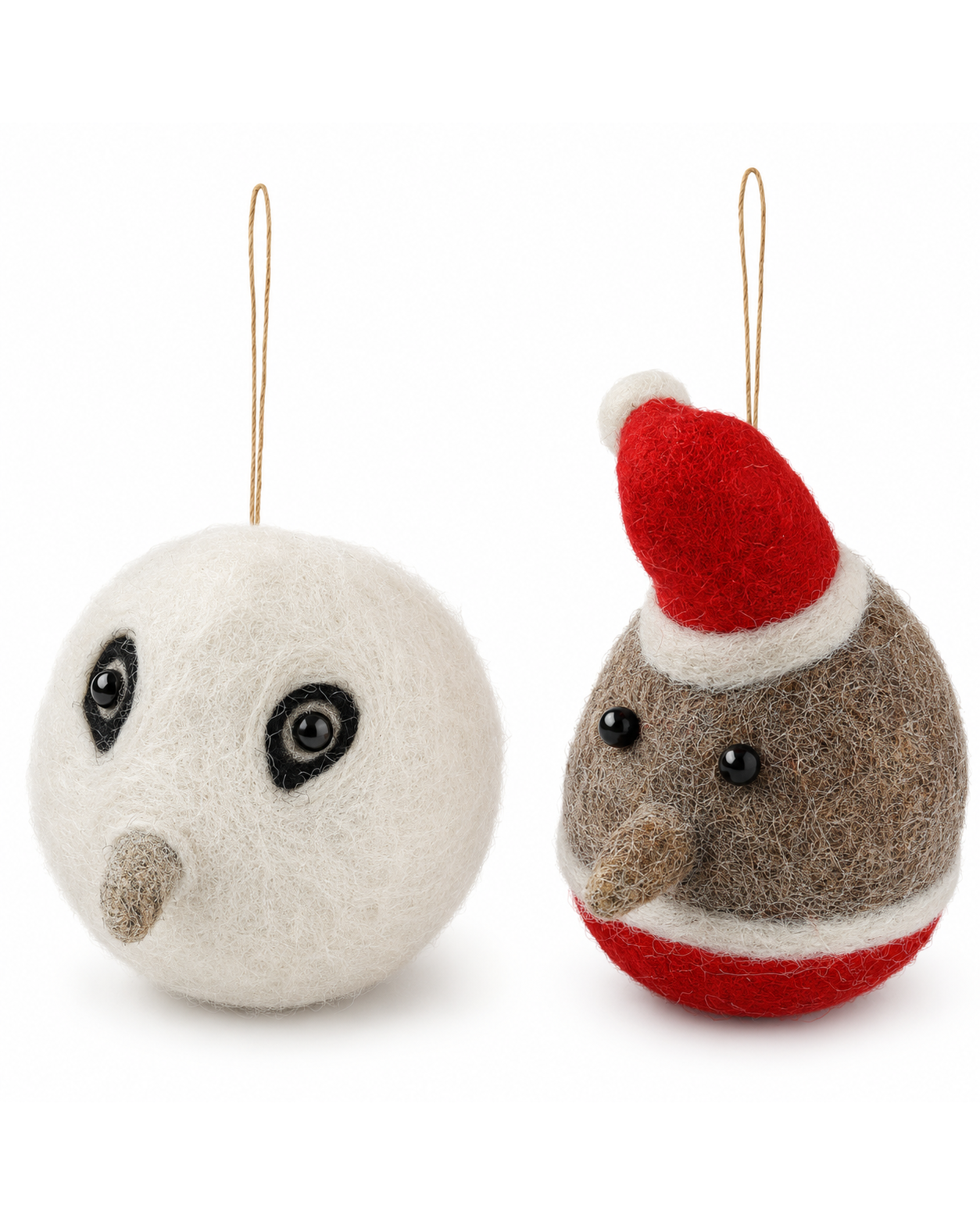 Robin Bird And Owl Bauble (Set Of 2) hanging ornament