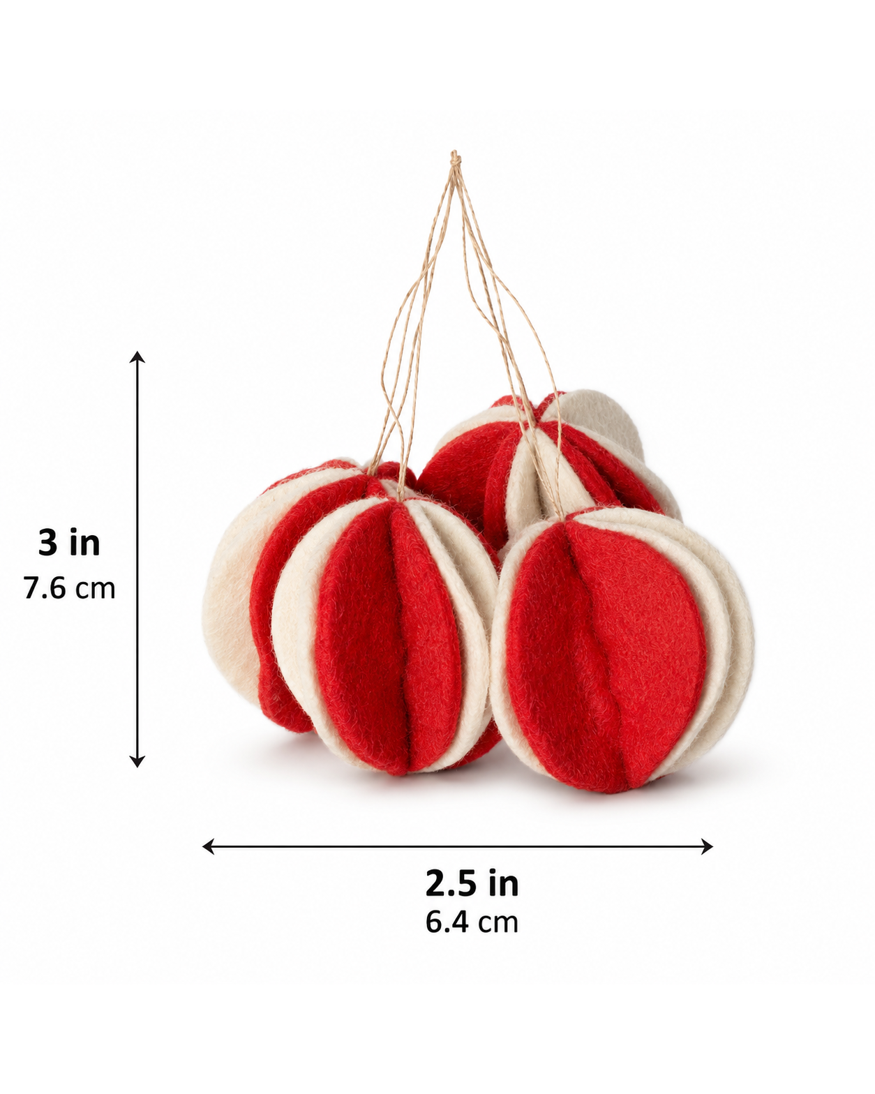 Hanging Ball Flower Bauble Set of 4 hanging ornament