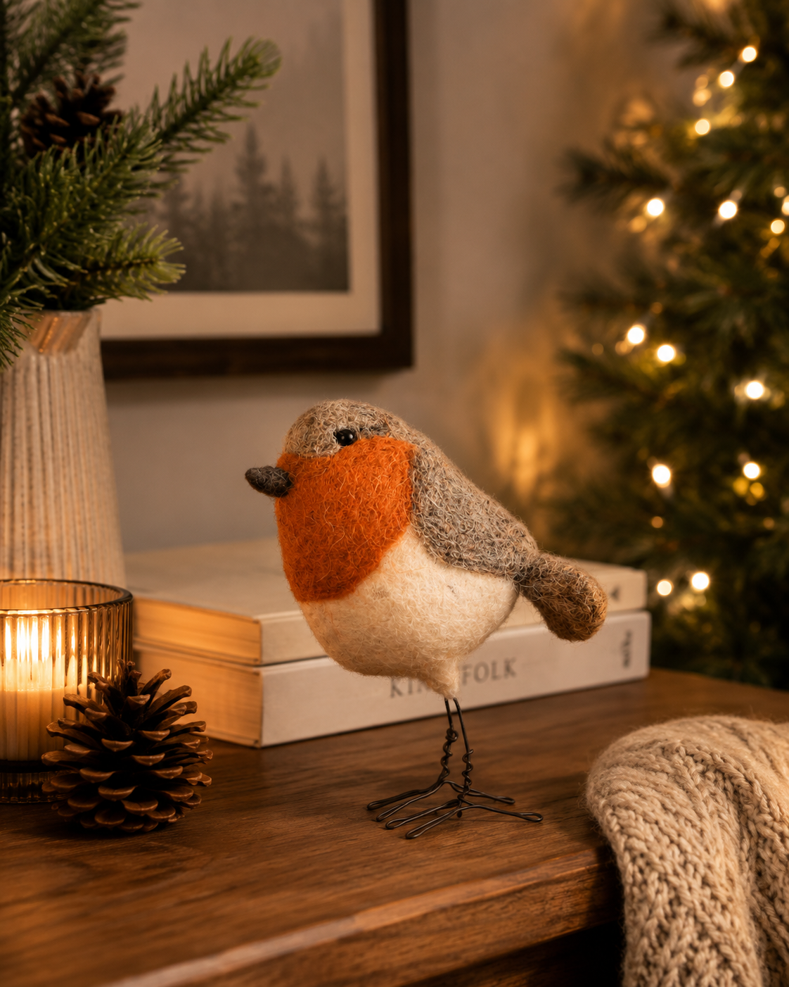 Robin Bird hanging ornament