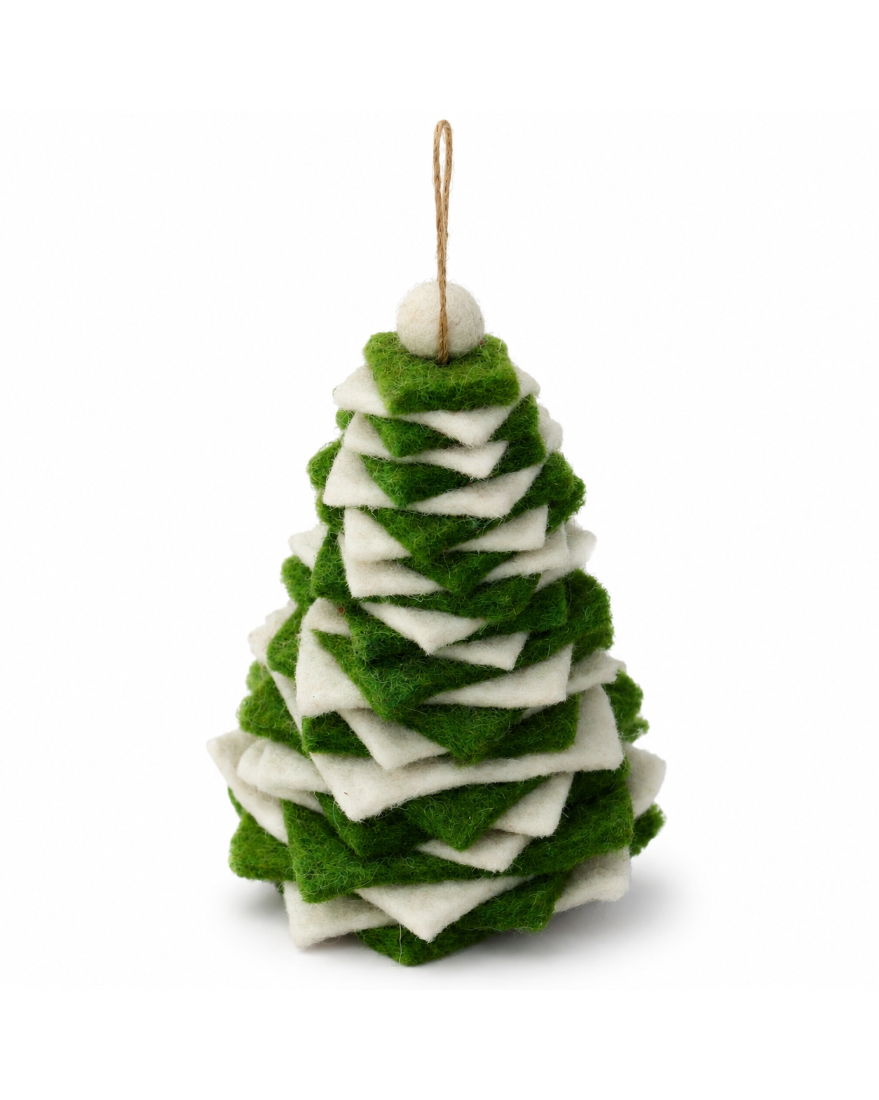 Hanging Christmas Tree (Green And Off-White) hanging ornament