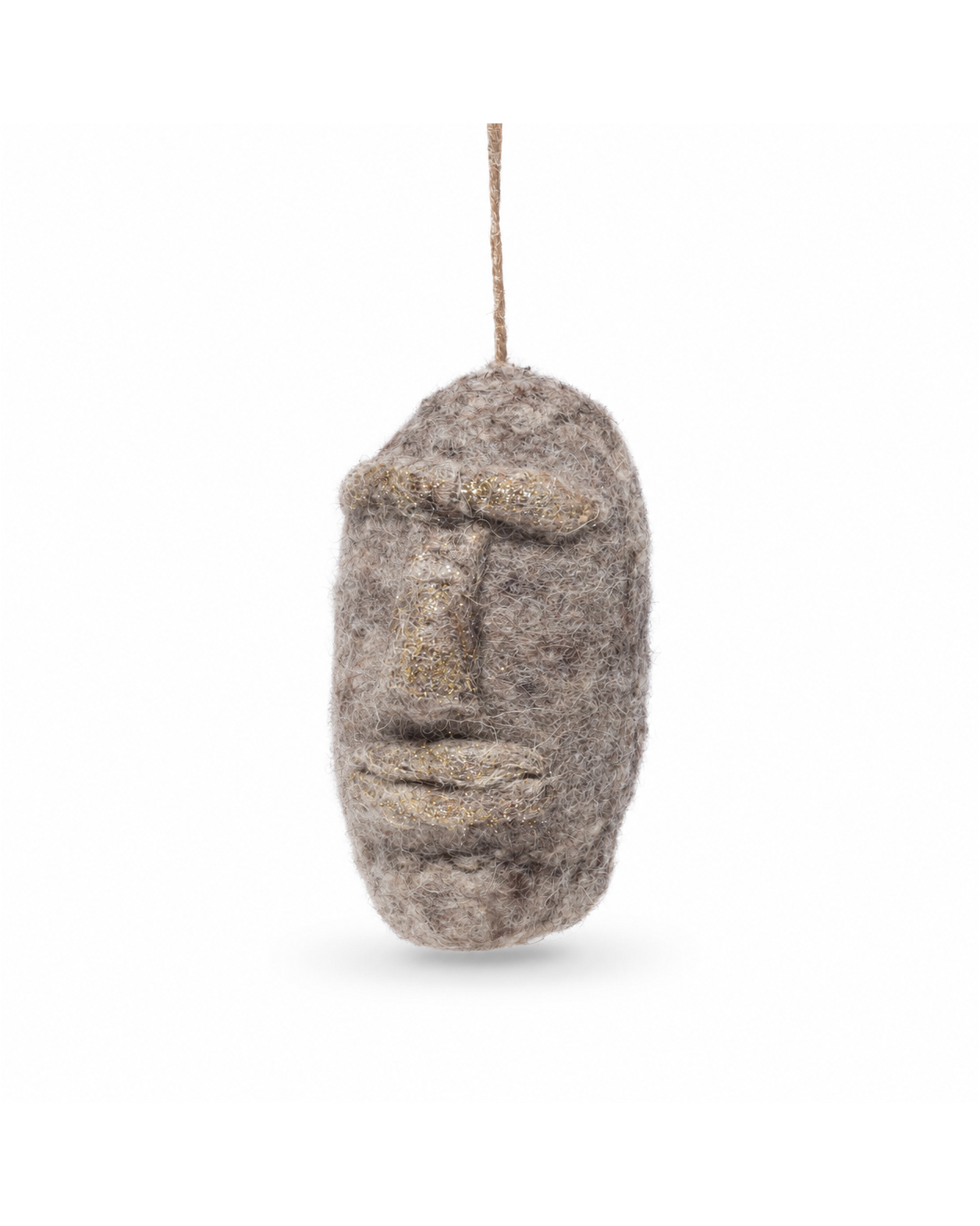 Felt Easter Island (Grey) hanging ornament