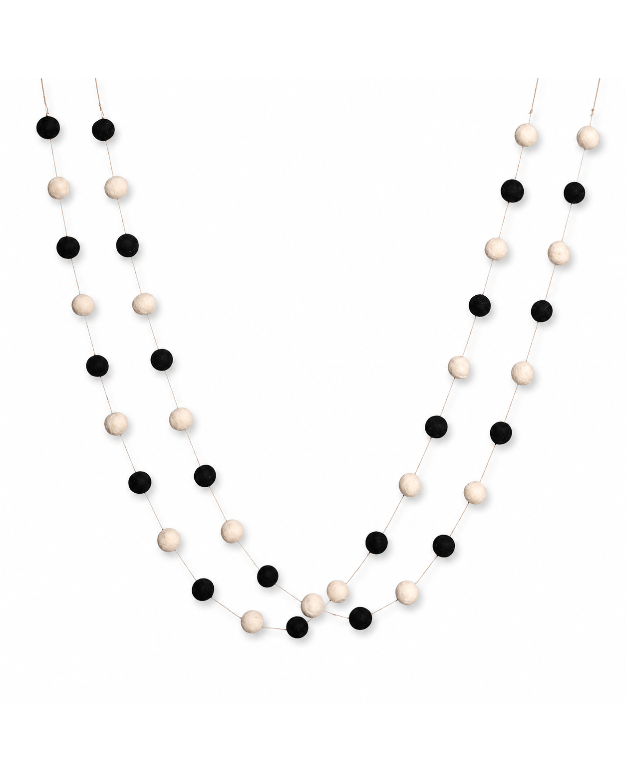Felt Pom Pom Garland Set Of 2