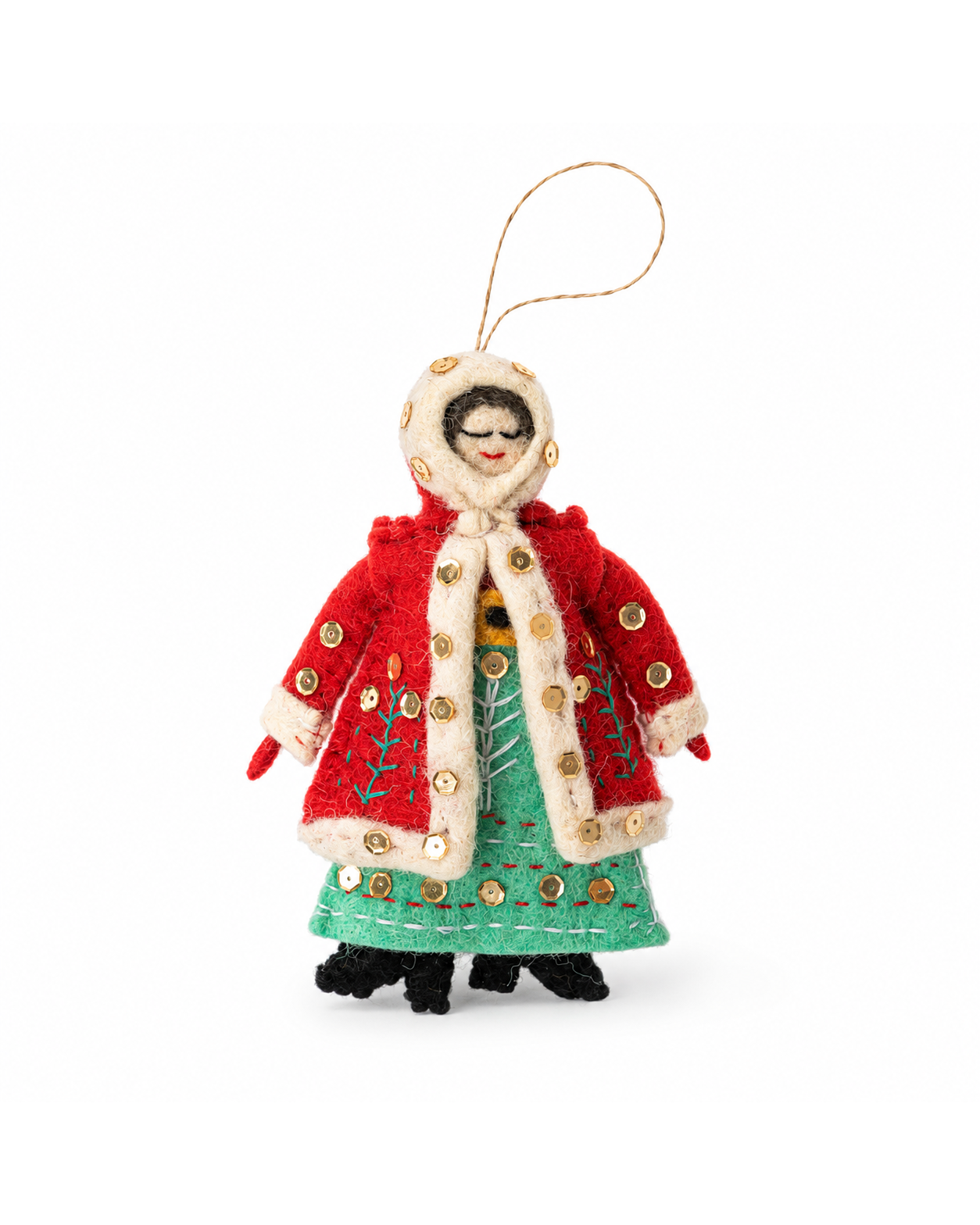 Felt Santa Doll Christmas Ornament