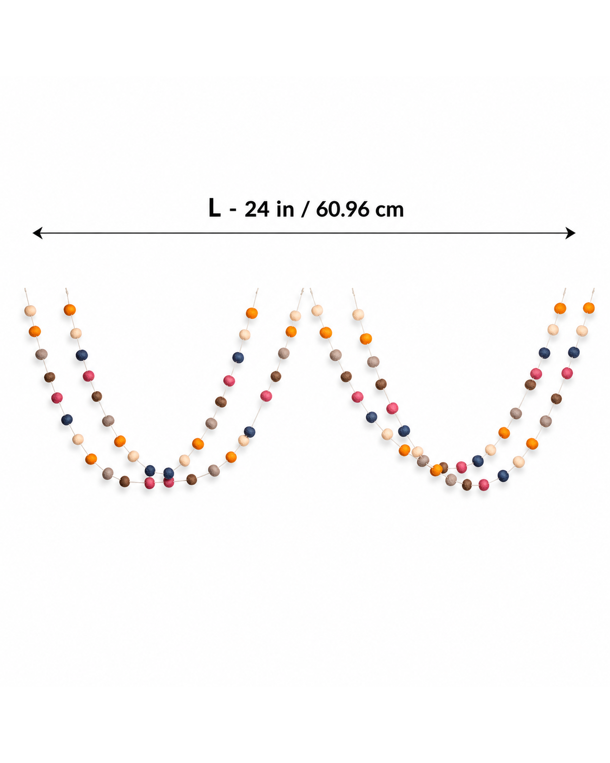 Micro Pom Pom Garlands Set Of 4