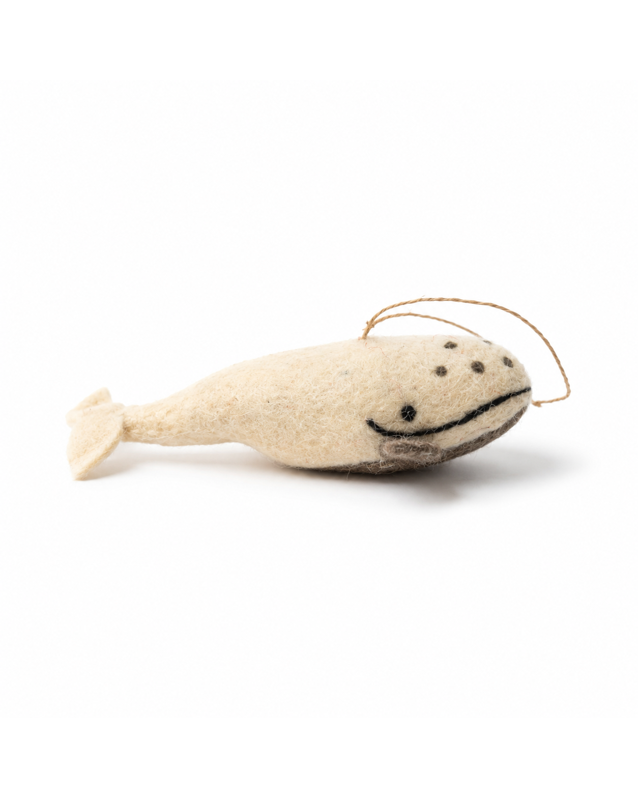 Wool Felt Whale Ornament (Set of 2)
