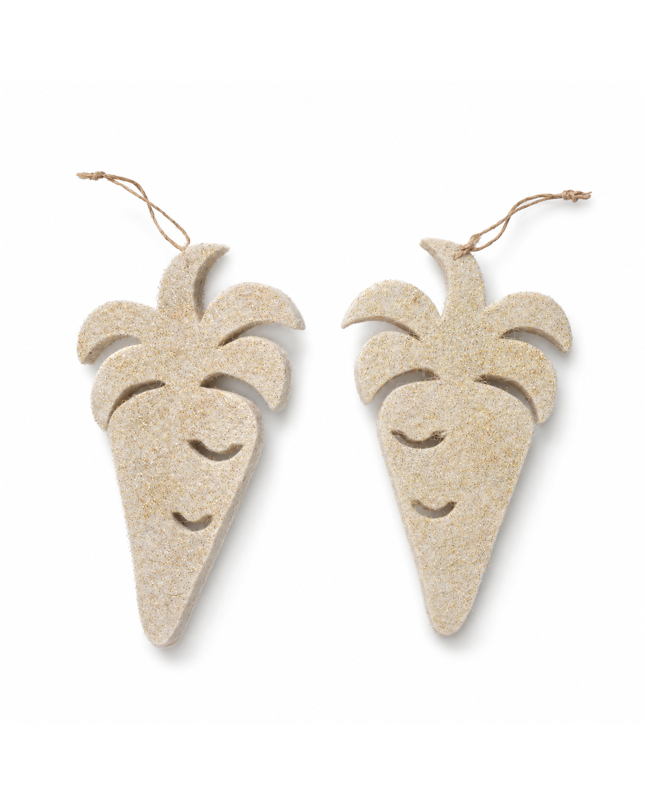 Felt Hanging Carrot Set of 2 hanging ornament