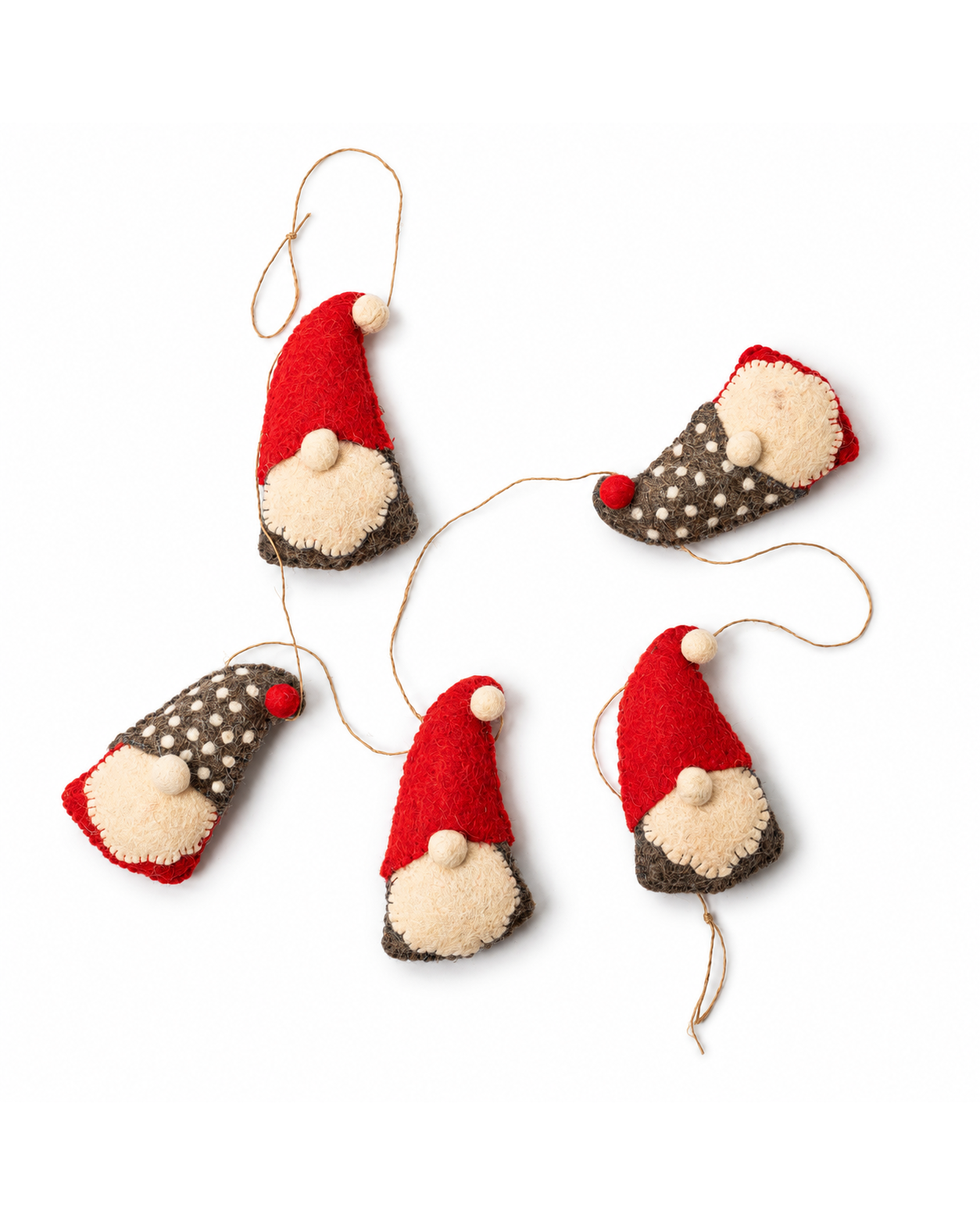 Wool Felt Santa Garland