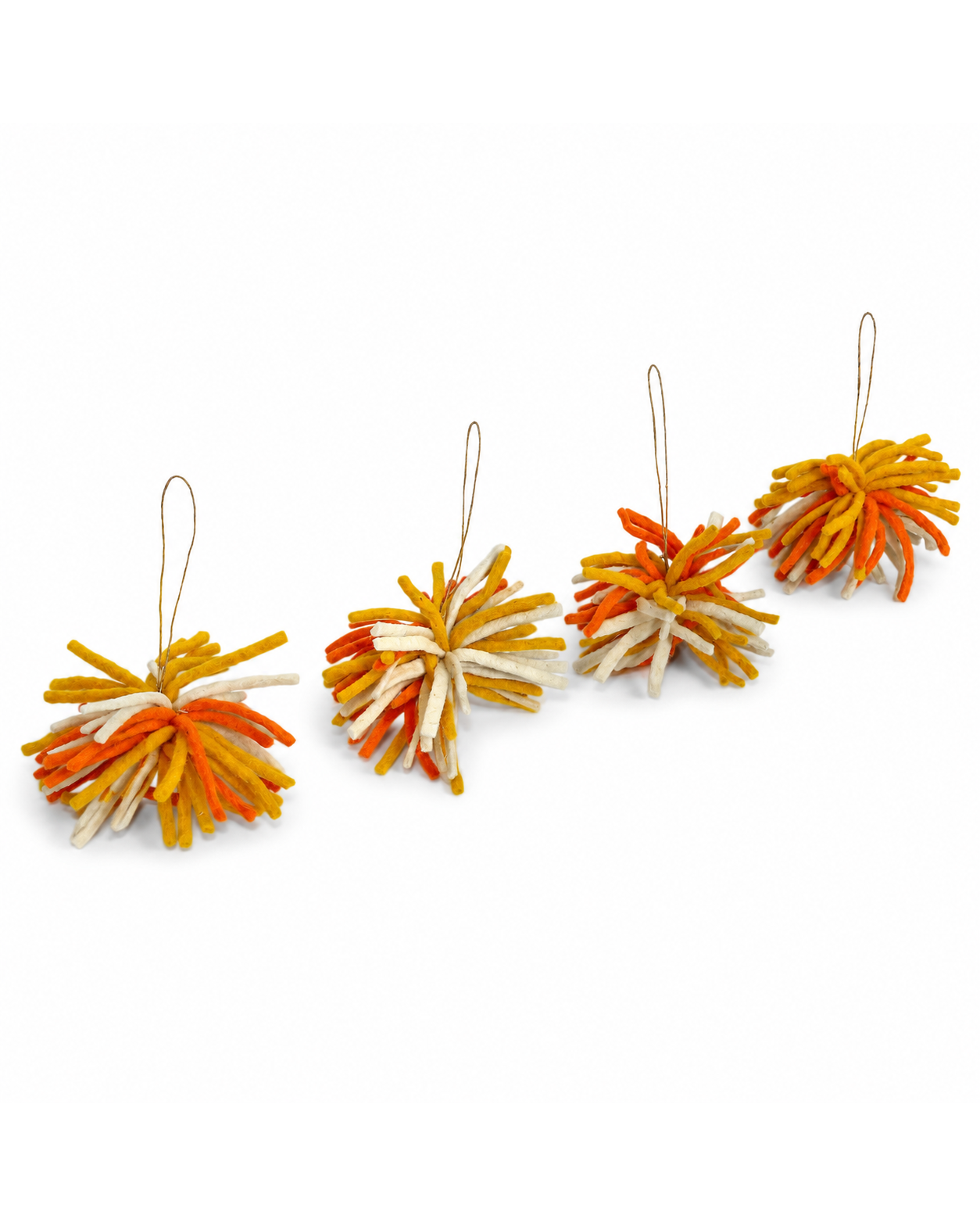 Chindi Bauble Felt Ornament Set of 4 hanging ornament