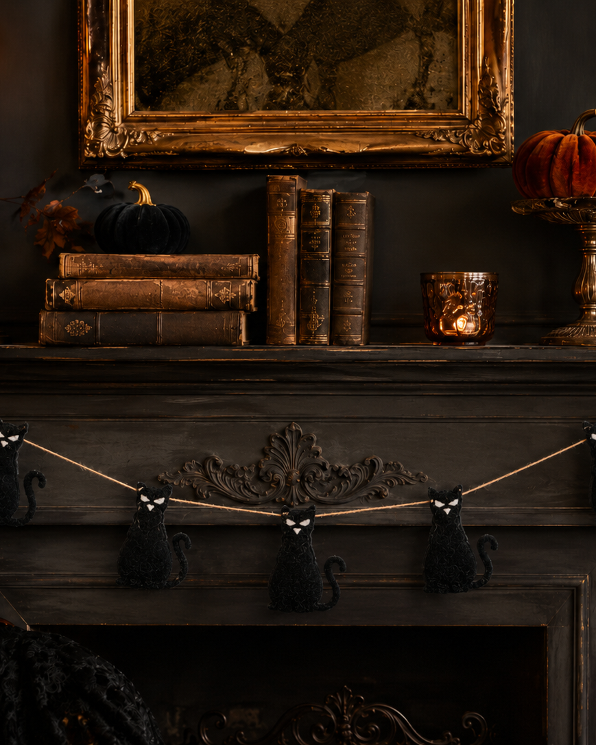 Felt Black Cat Garland