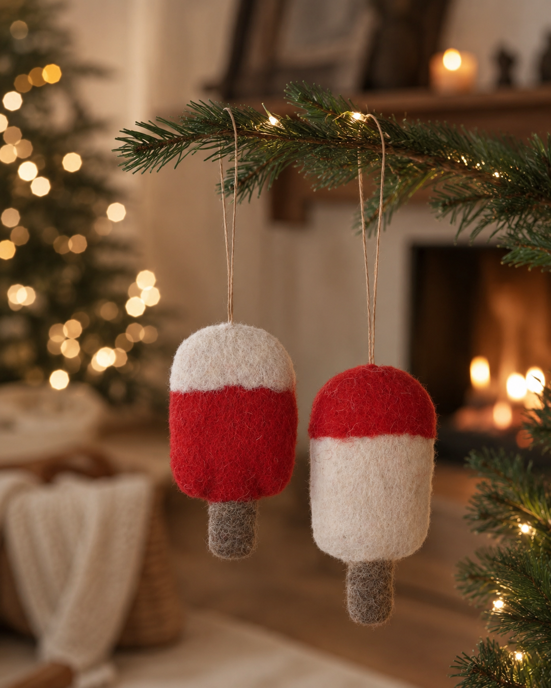 Christmas Candy Stick Set of 2 hanging ornament