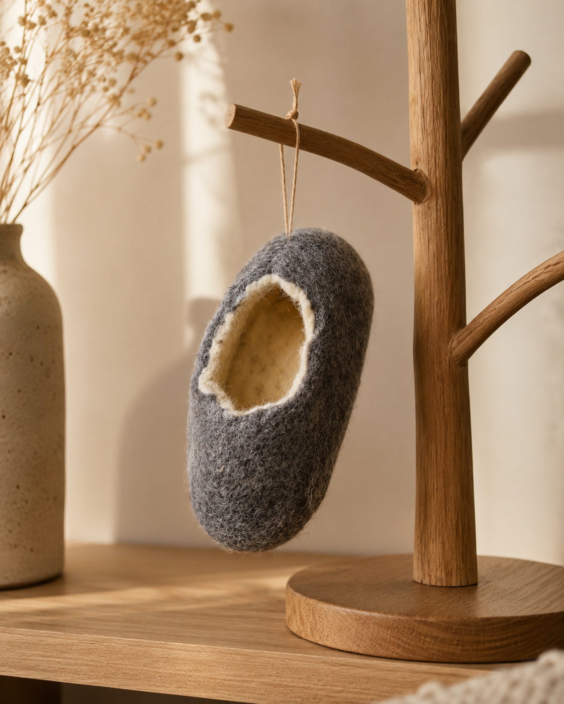New Zealand Wool Bowls (Dyed Grey And Natural Grey)