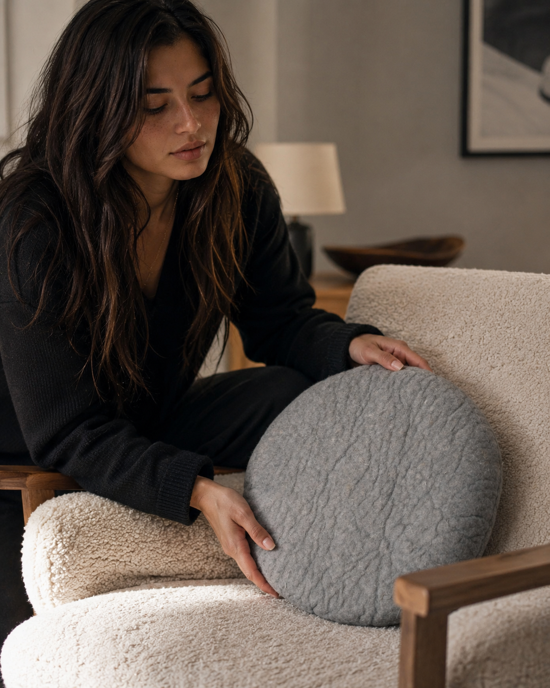 New Zealand Wool Tush Cush Seat Pad (Silver Grey)