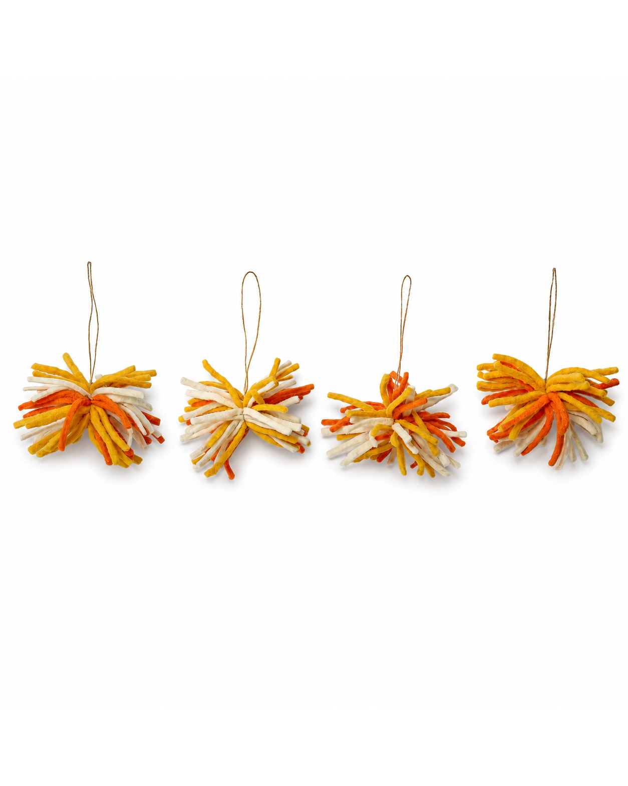 Chindi Bauble Felt Ornament Set of 4 hanging ornament