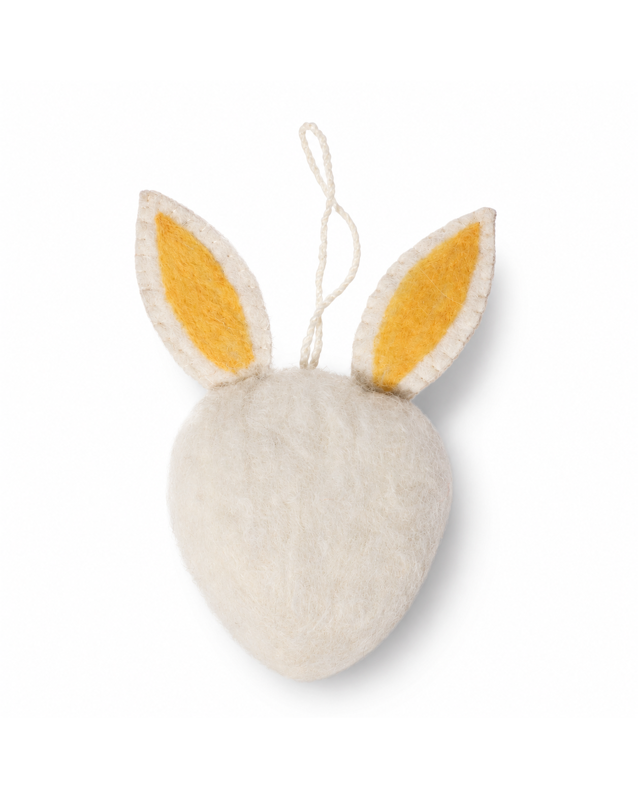 Felt Bunny Face Large (White) ornament