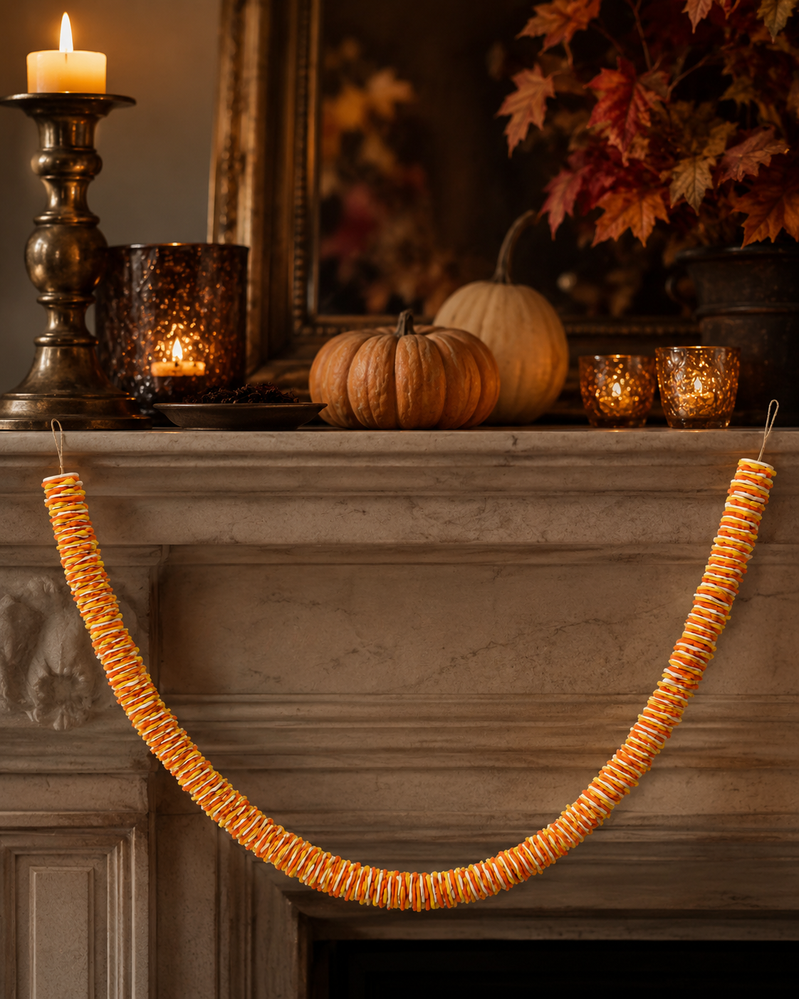 Square Garland Yellow White
