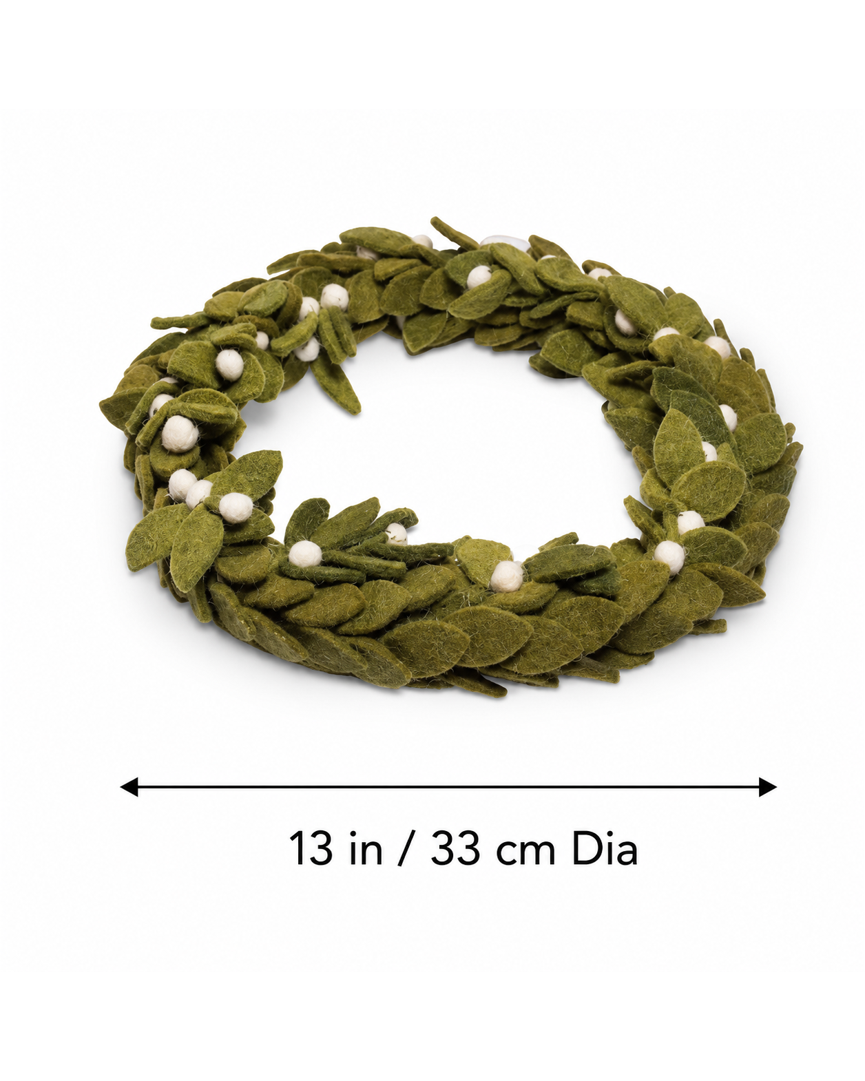 Felt Wreath(Green) ornament