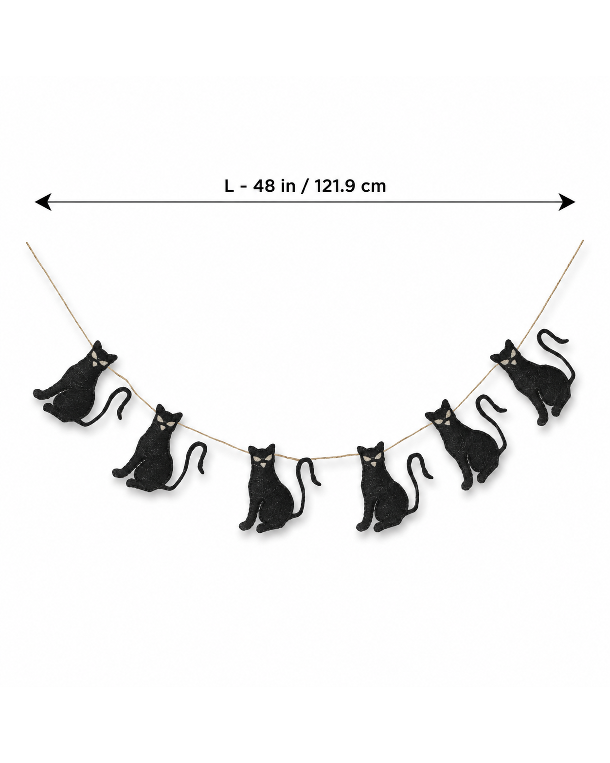 Felt Black Cat Garland