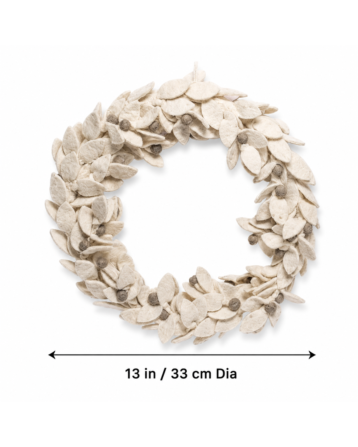 Felt Wreath(White) ornament