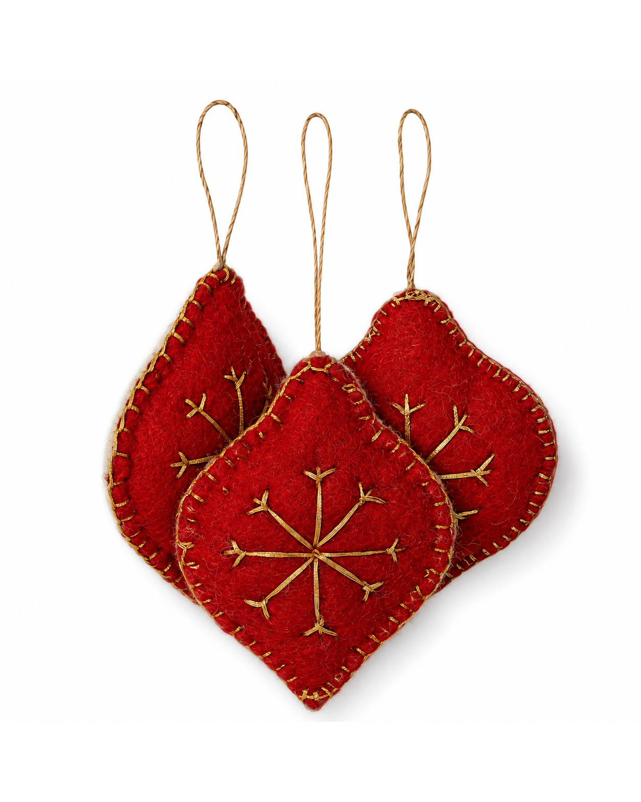 Oval Hearts (Set Of 3) hanging ornament