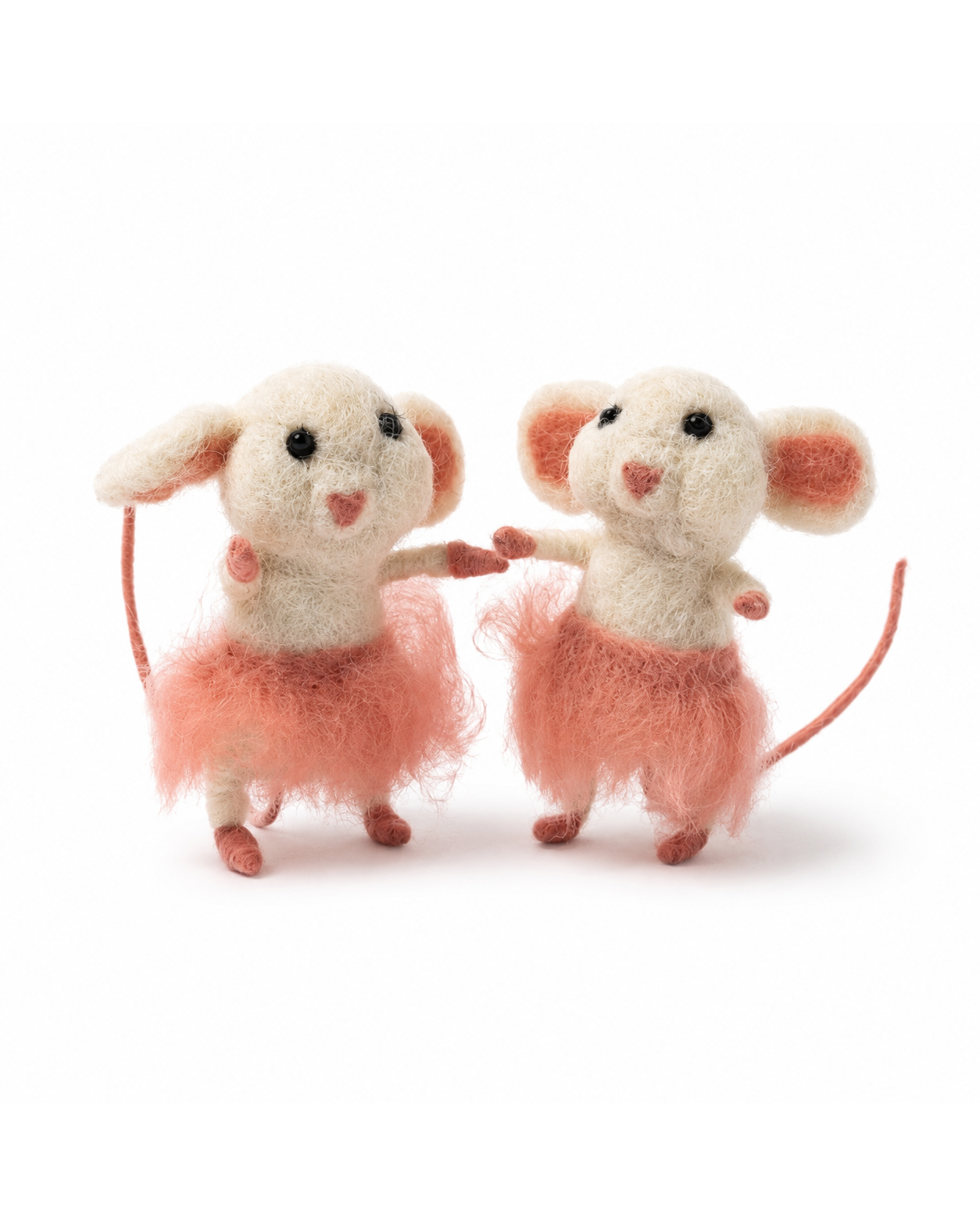 Wool Felt Doe with Skirt (Set of 2)