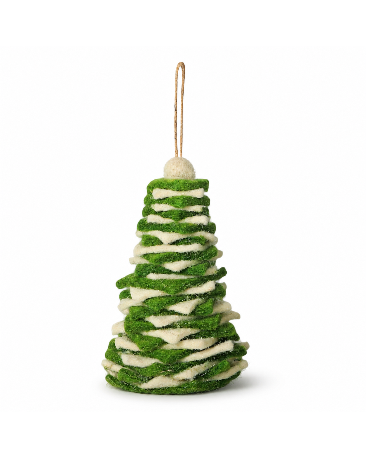 Hanging Christmas Tree (Green And Off-White) hanging ornament