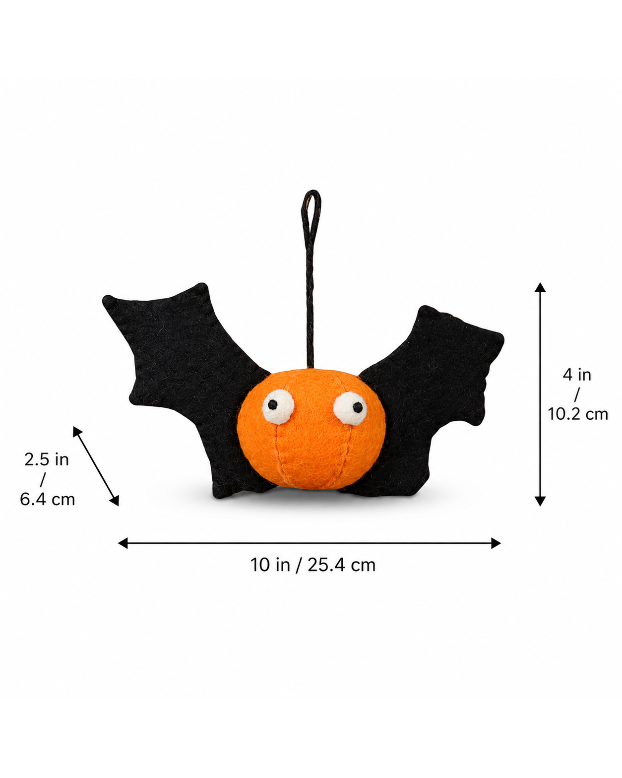 Pumpkin Bat Hanging Ornament