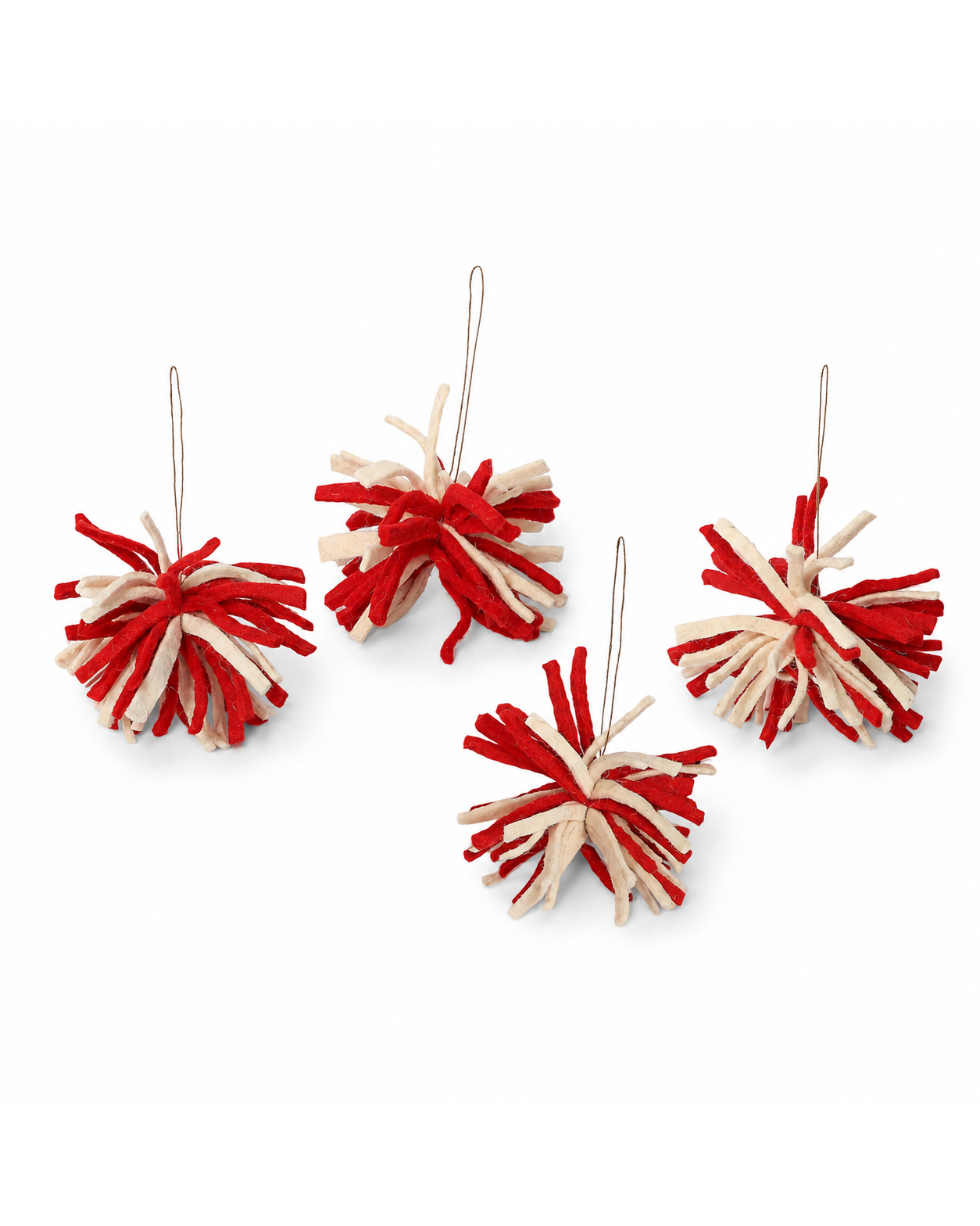 Felt Chindi Bauble Ornament Set of 4 hanging ornament