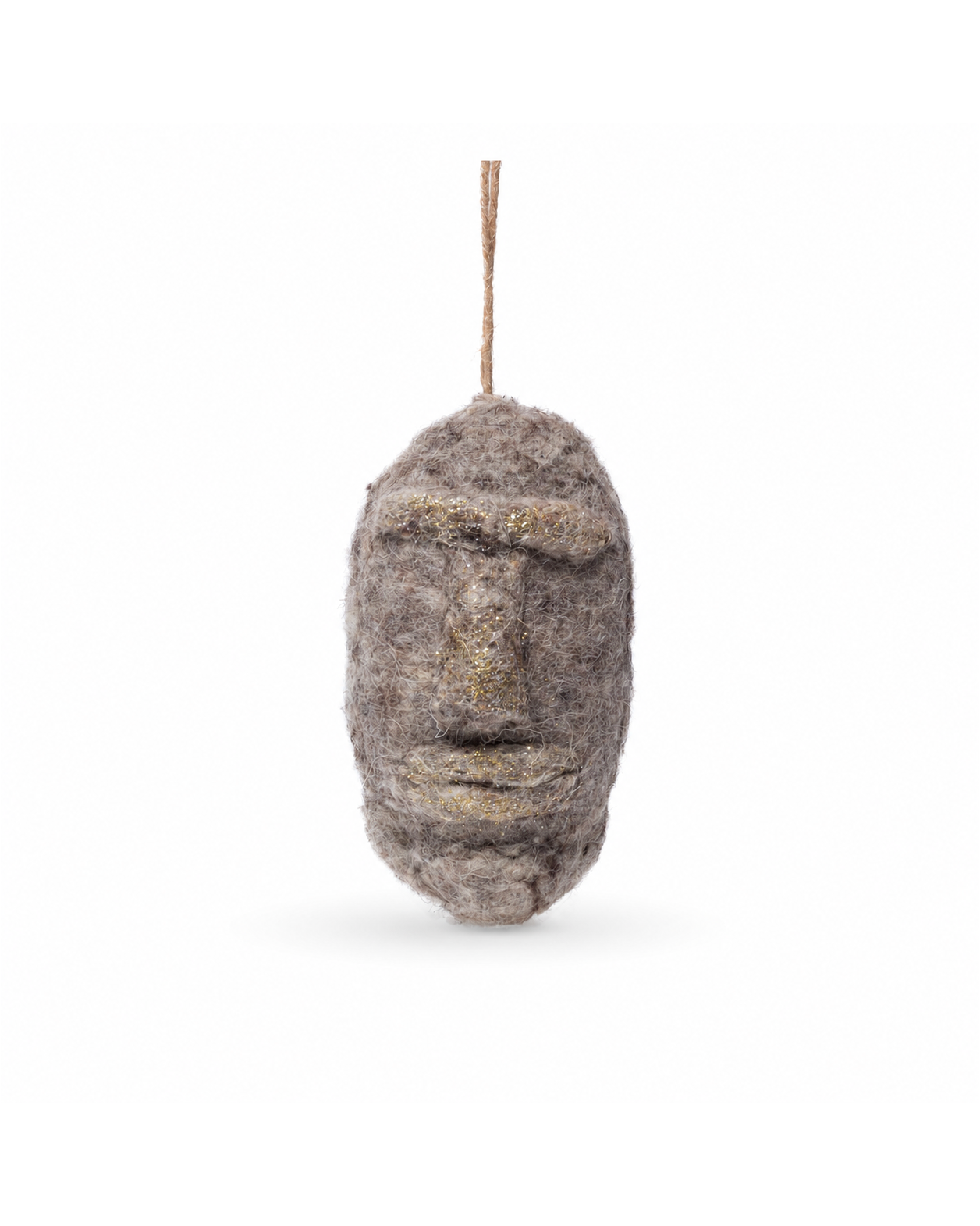 Felt Easter Island (Grey) hanging ornament
