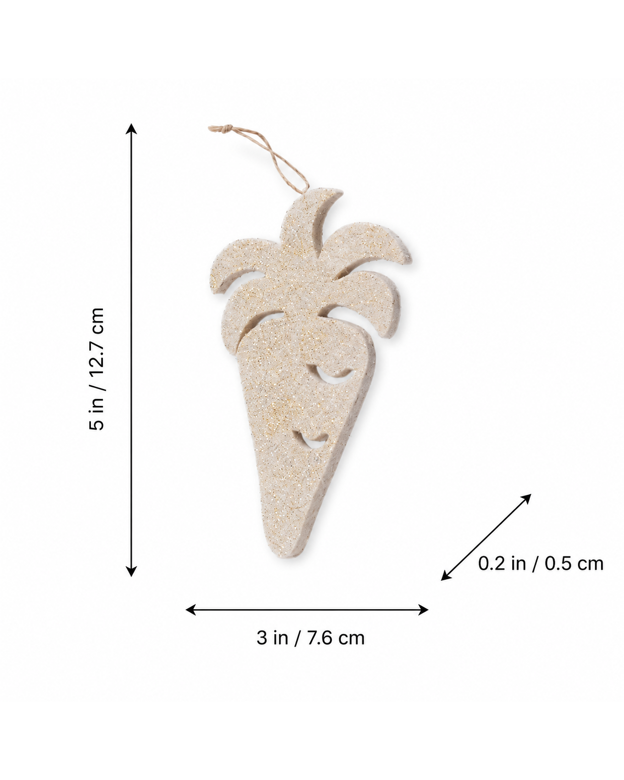 Felt Hanging Carrot Set of 2 hanging ornament