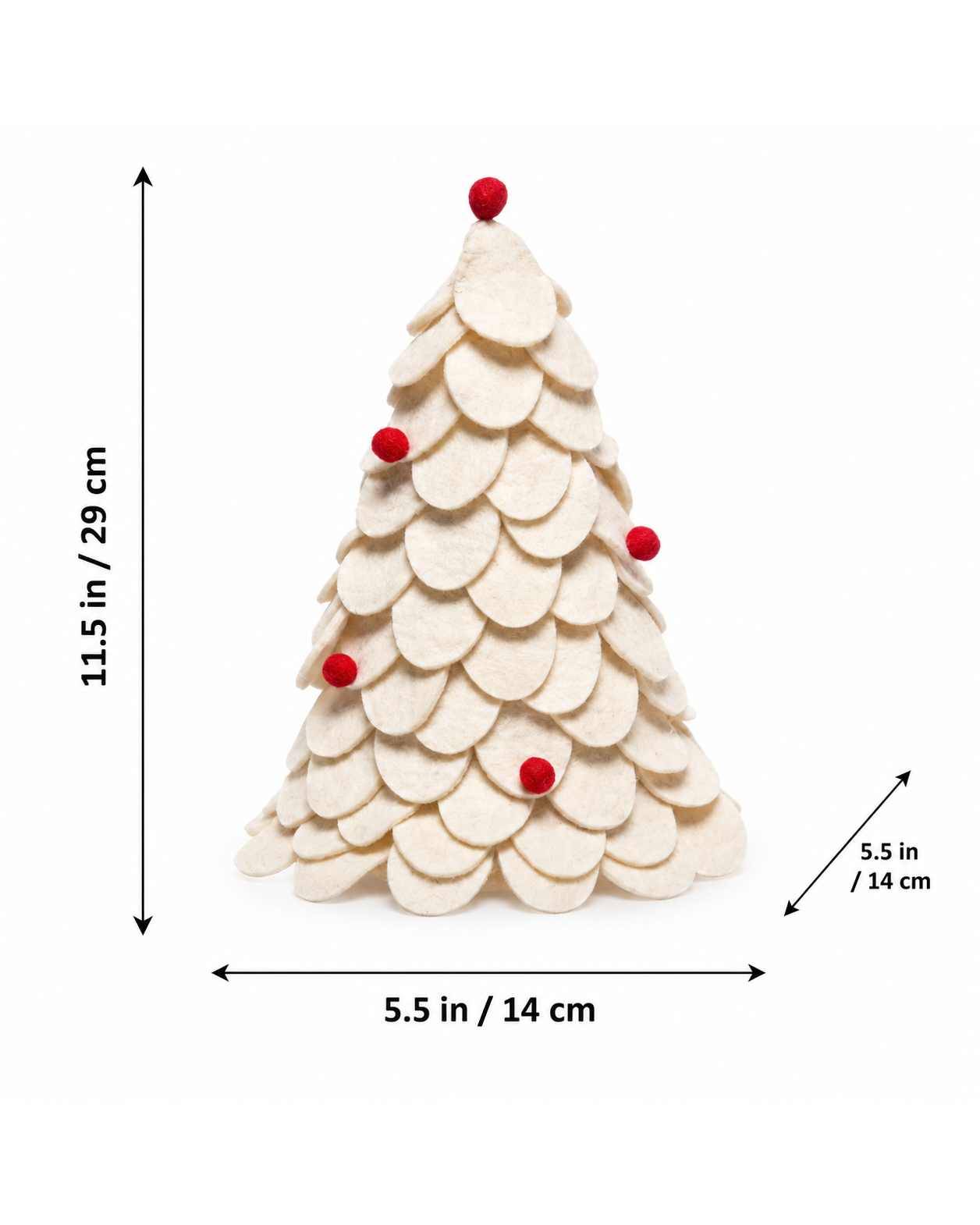 Felt Tree(White) ornament