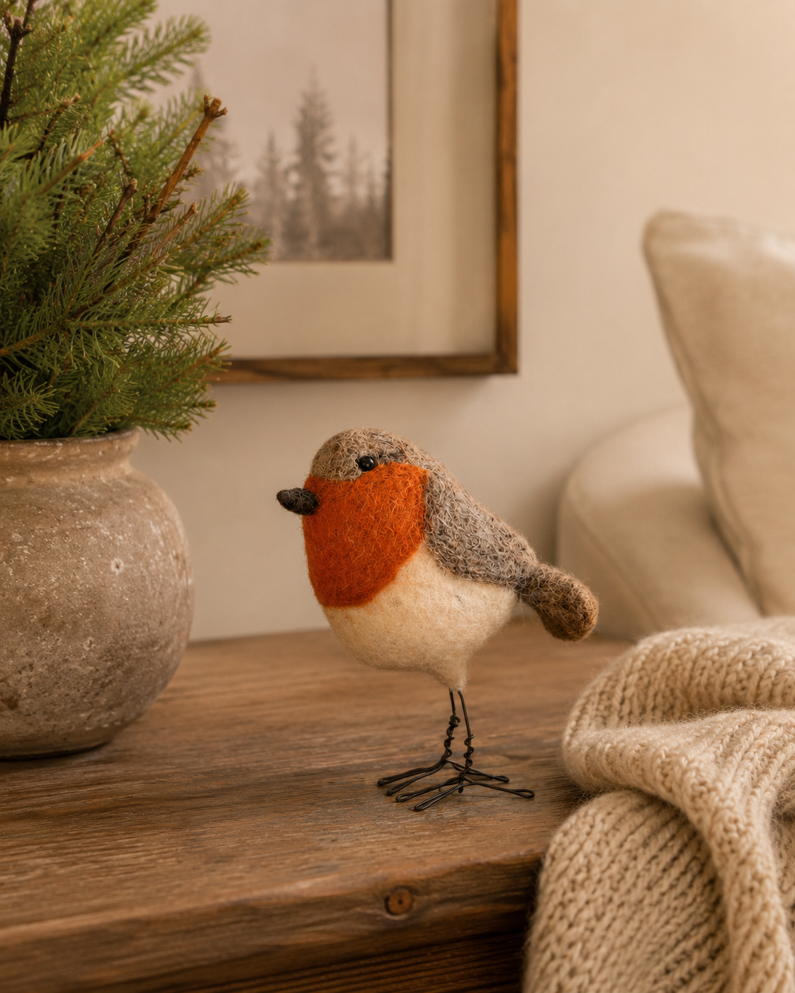 Robin Bird hanging ornament