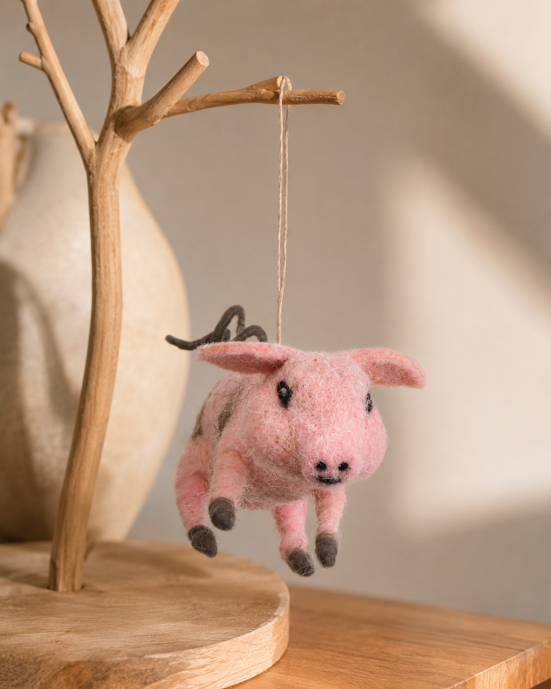Lucky Pig Ornament Set of 2 hanging ornament
