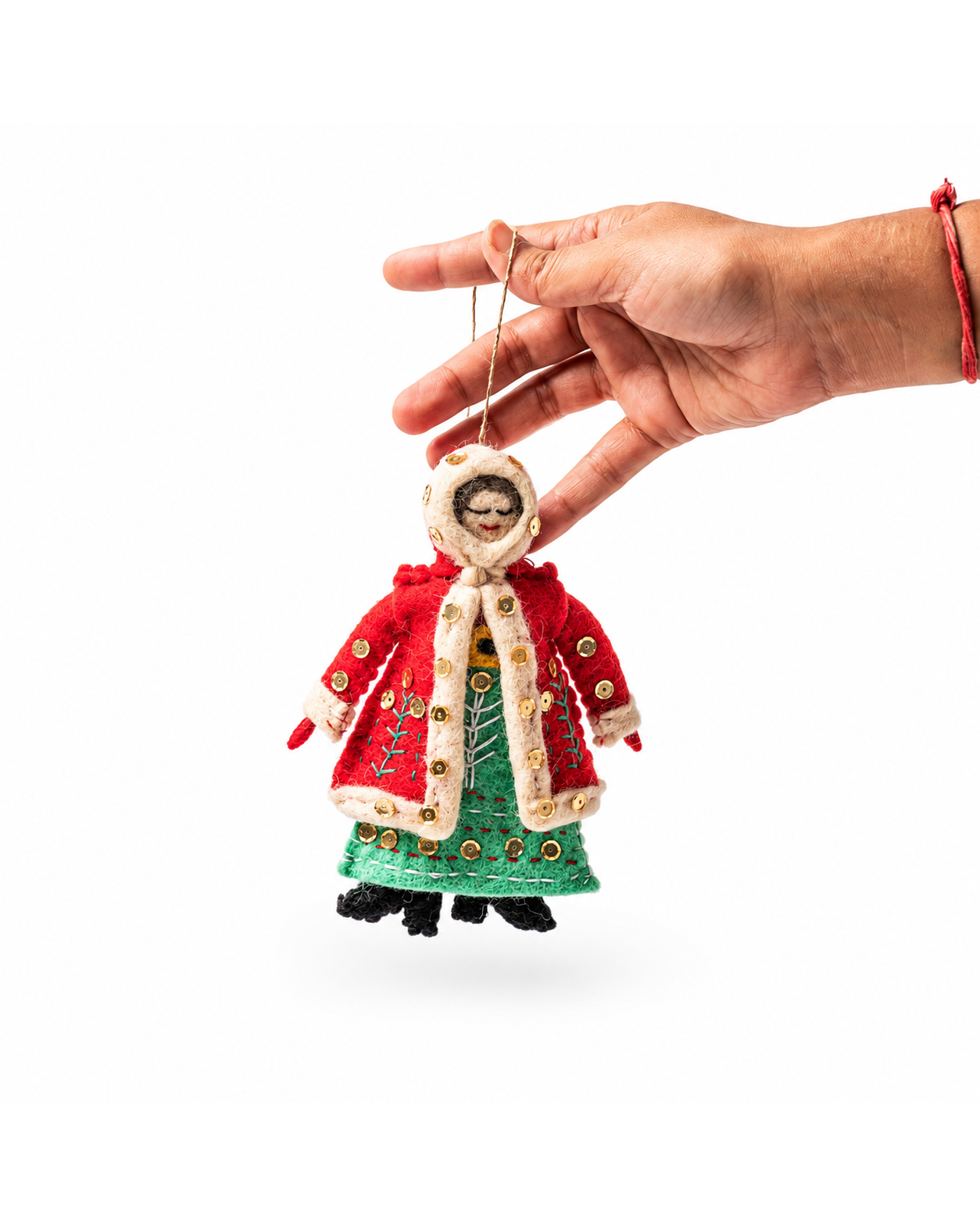 Felt Santa Doll Christmas Ornament