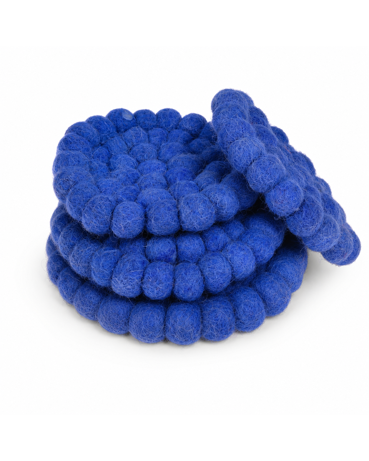 Felt NZ Wool Coasters, Indigo — Set of 4