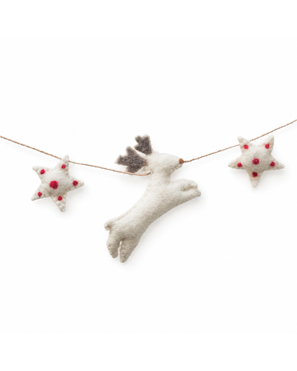 Felt Reindeer And Star Garland Large Size 