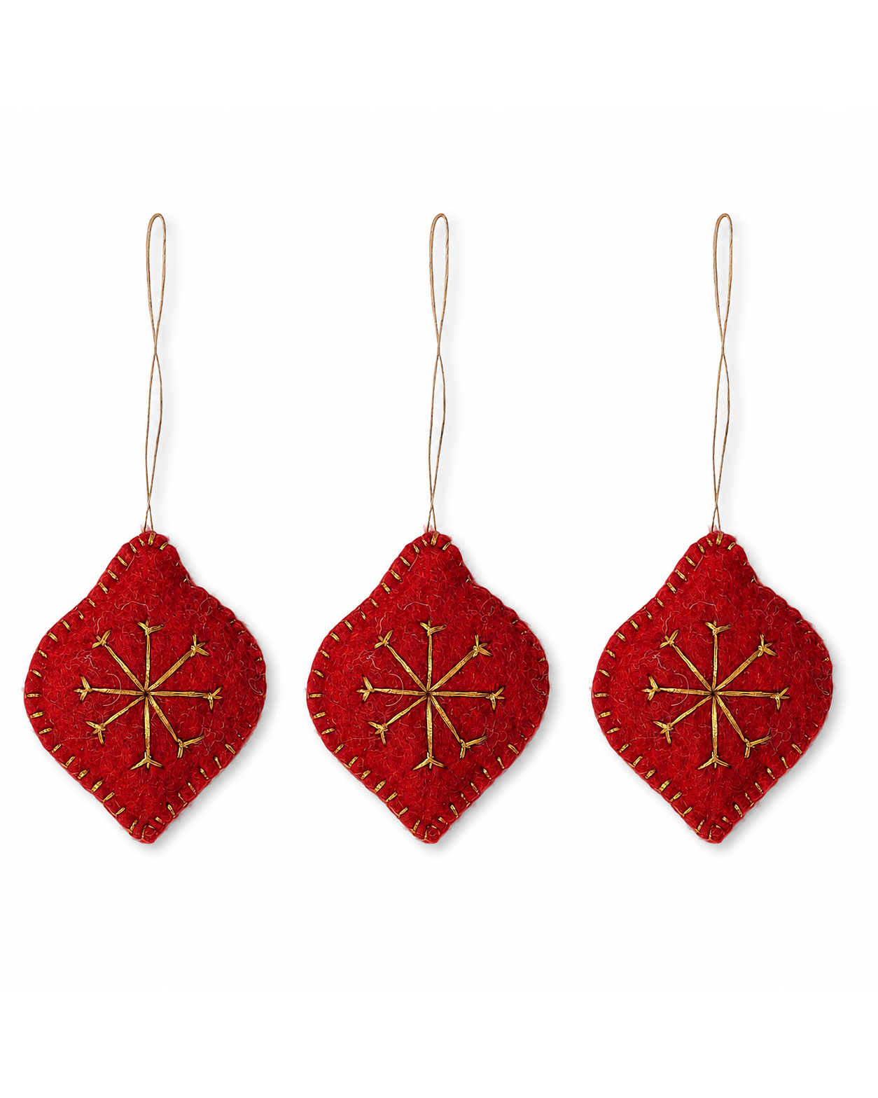 Oval Hearts (Set Of 3) hanging ornament