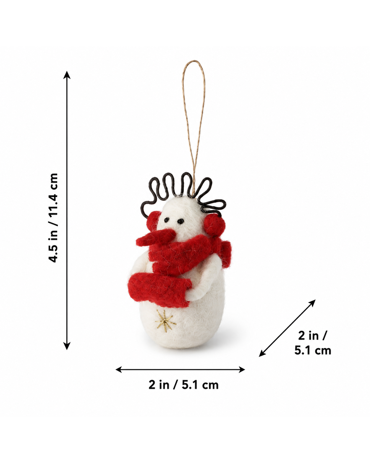 Baby Snowman hanging ornament