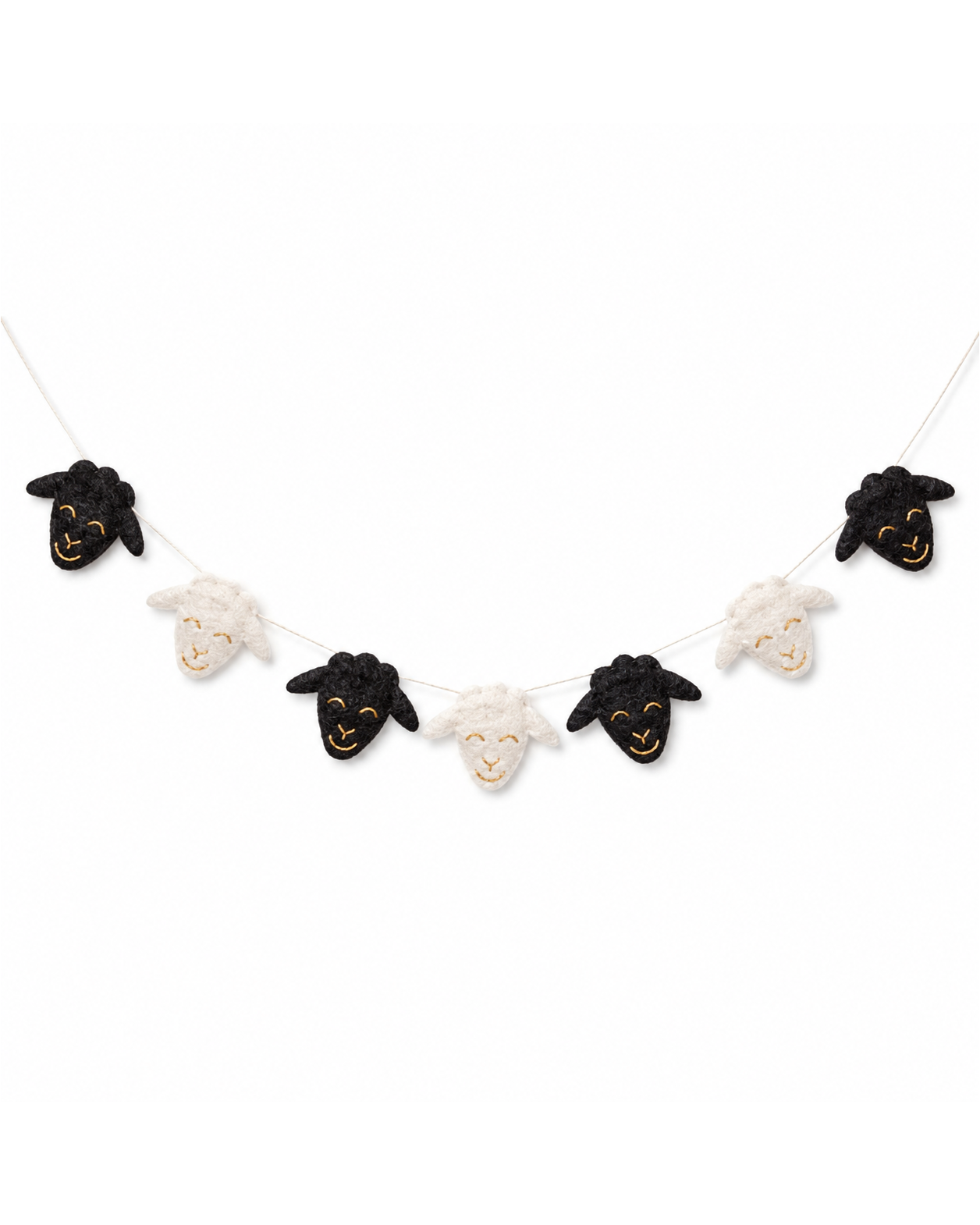 Felt Easter Sheep Garland