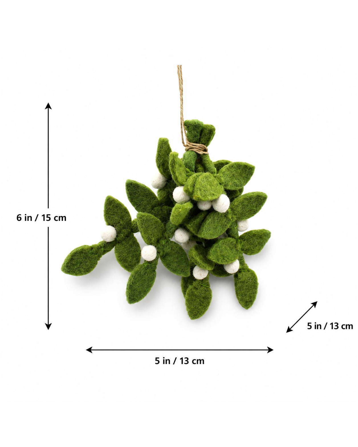 Felt Mistletoe(Light Green) hanging ornament