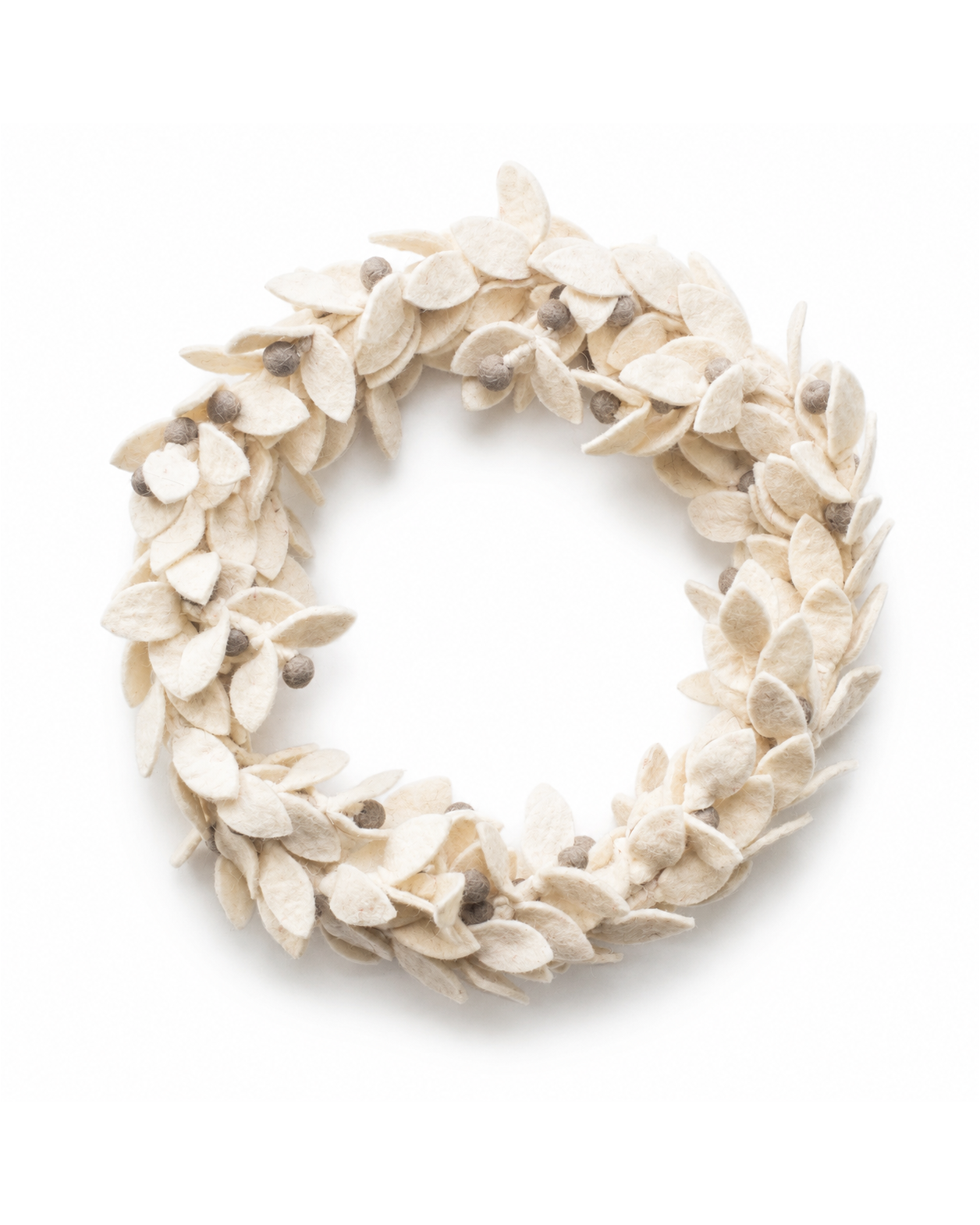 Felt Wreath(White) ornament