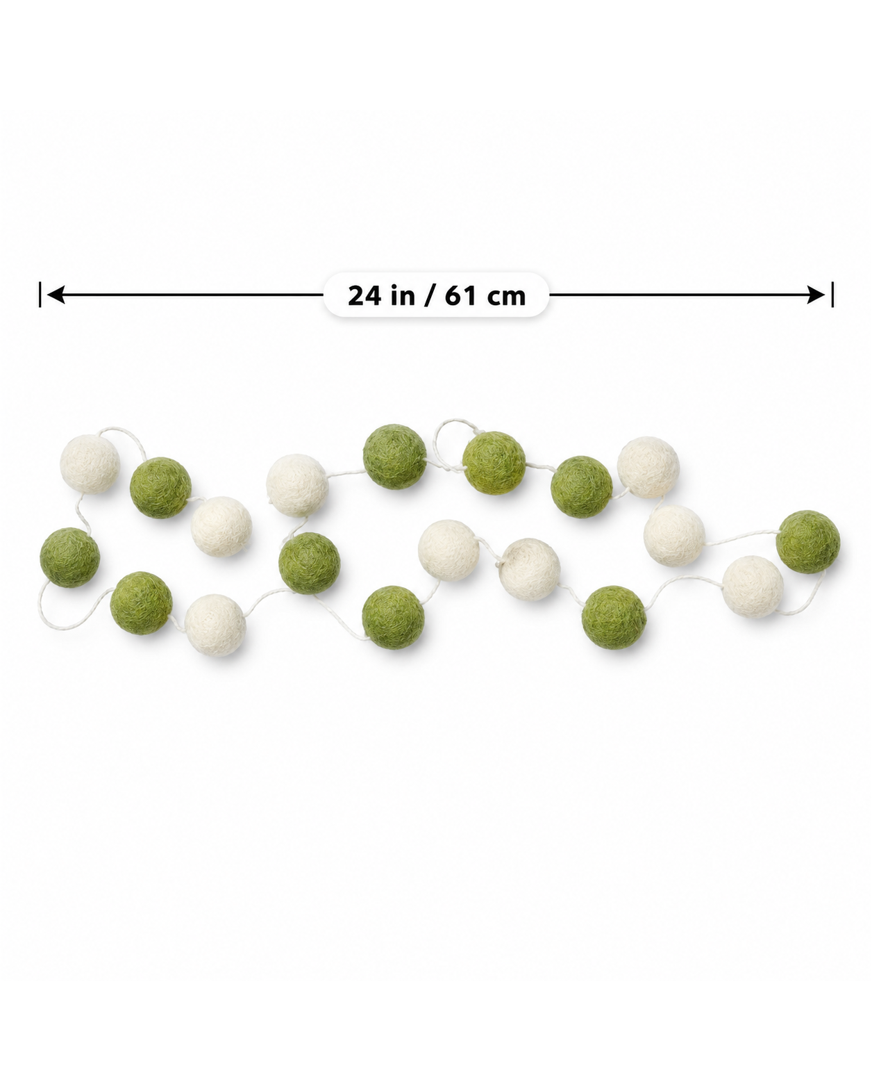Felt Micro Pom Pom Garland Set Of 4