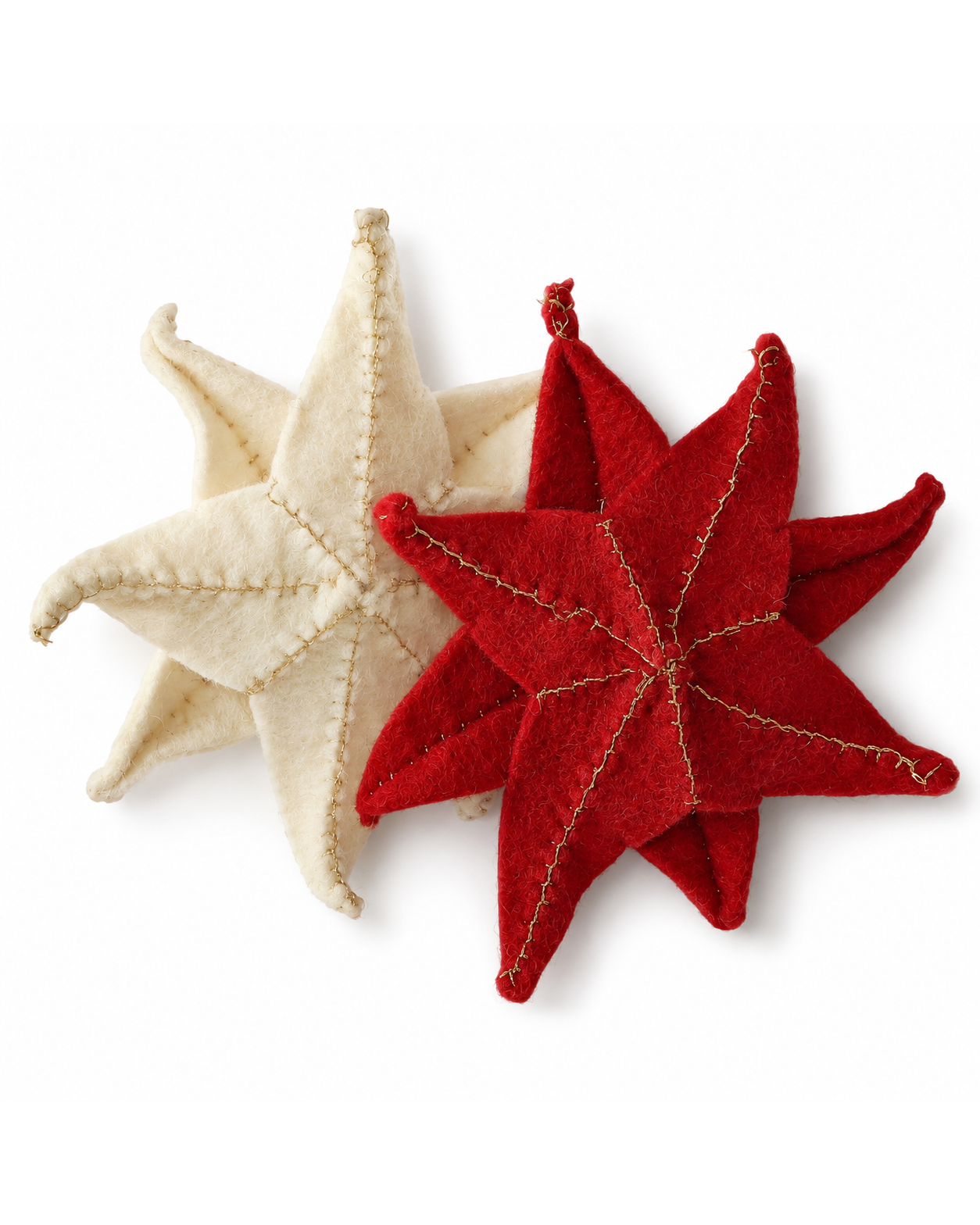 Moravian Star ( Red And White ) (Set Of 2) hanging ornament