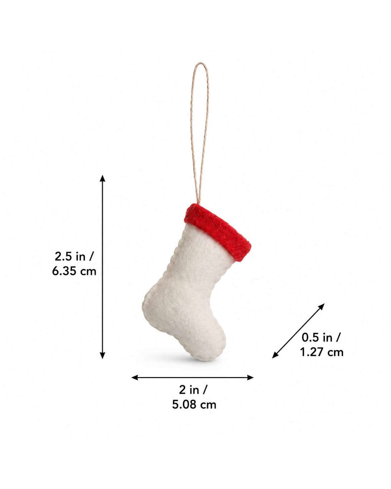 Mini Christmas Stockings Set of 3 hanging ornament