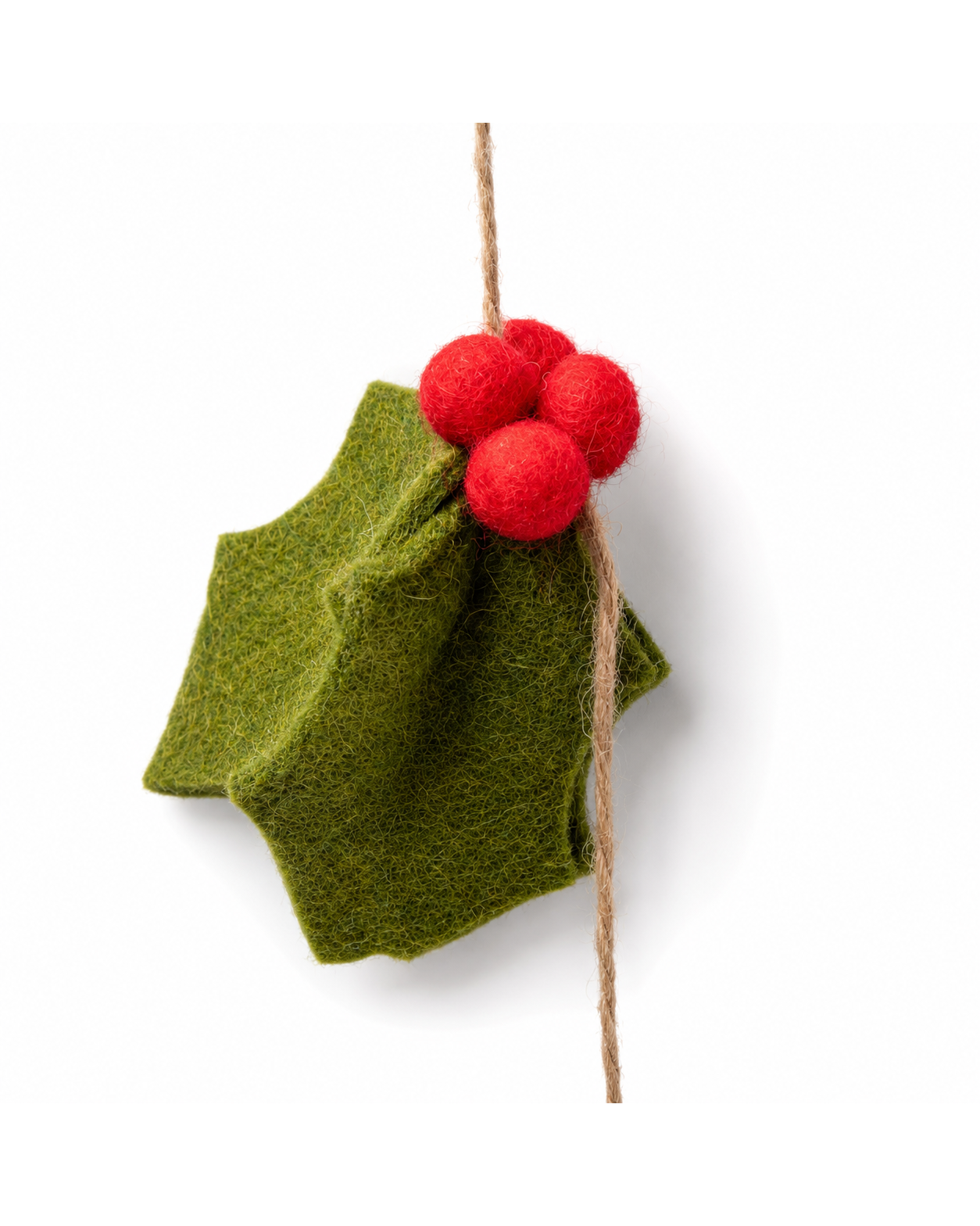 Wool Felt Leaf Berry Garland