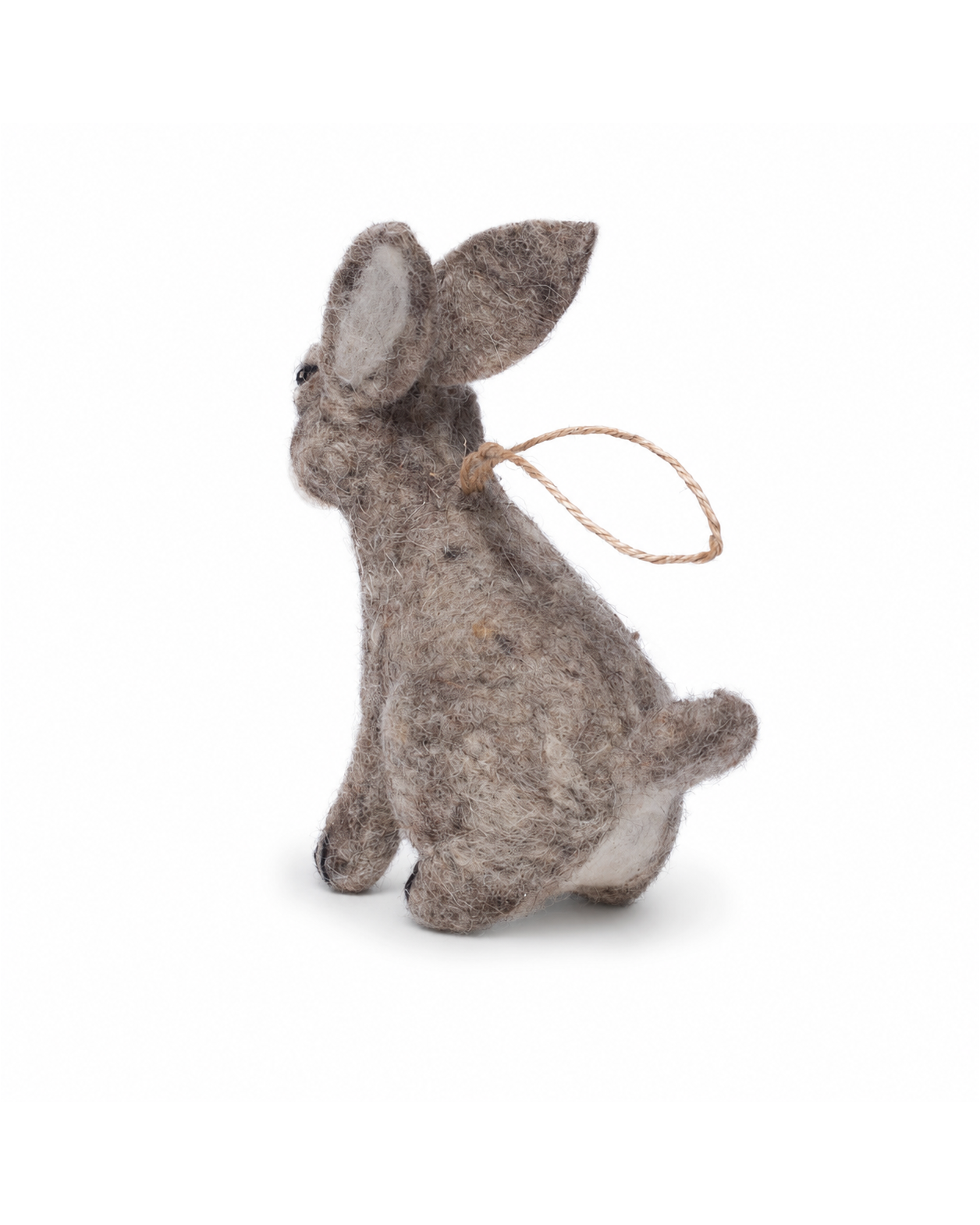 Felt Bunny : Grey hanging ornament