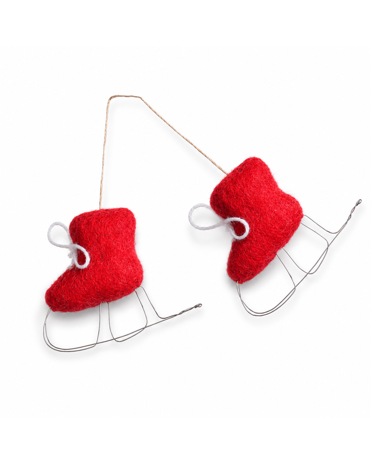 Mini Ice Skates Set of 2 hanging ornament