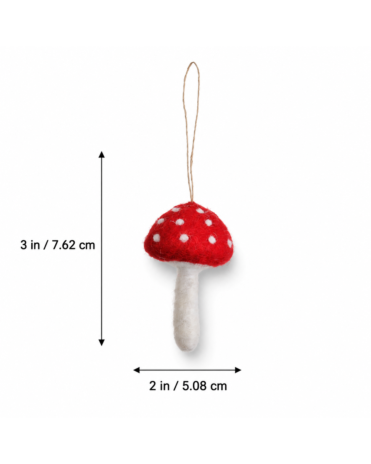 Small Mushroom Ornament Set of 4 hanging ornament