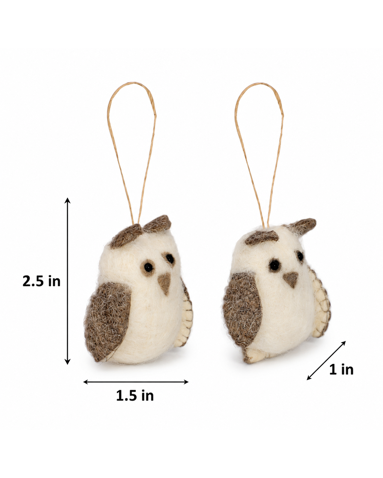 Small Owl (Set Of 2) hanging ornament