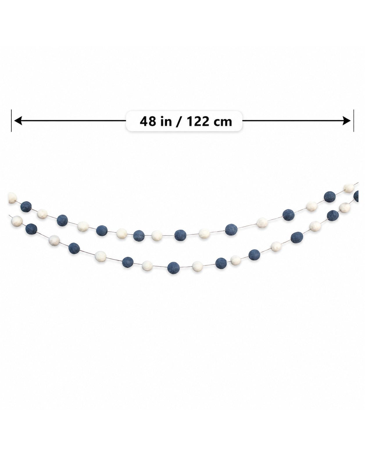 Pom Pom Felt Garland Set Of 2